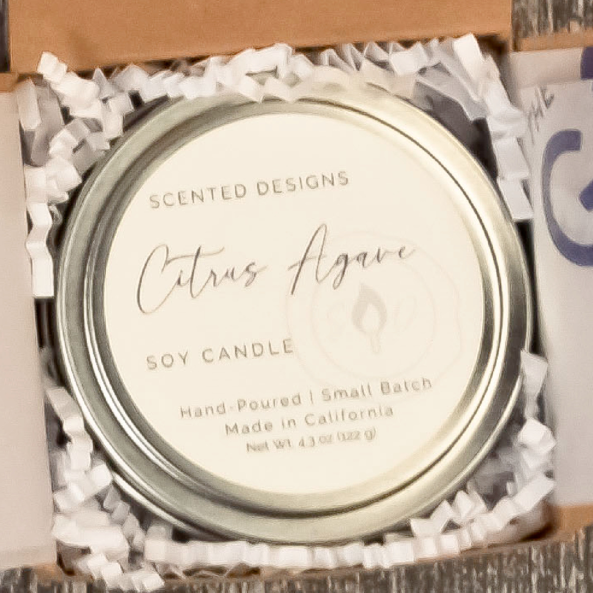 Citrus Agave Candle, Packaged